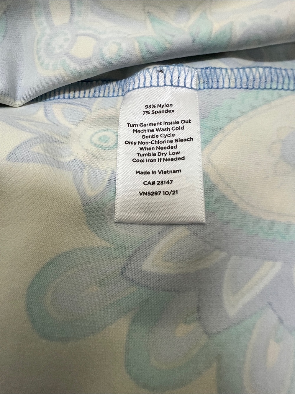 Talbots Paisley Shirt Dress in Blue, Yellow & Green - Picture 9 of 10